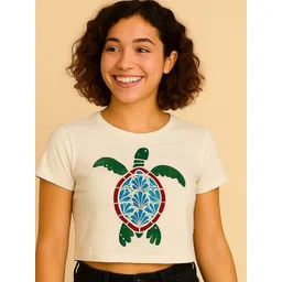 Baawri Girls Print Crop Top-picture-27