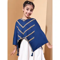 Baawri Girls Solid Lace Inserts Cape Tops With Inner-picture-39
