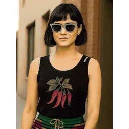 Baawri Women Graphic Printed Round Neck Tank Top-picture-12