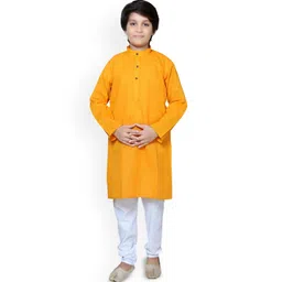 Baba & Baby Boys Regular Pure Cotton Kurta with Churidar-picture-23