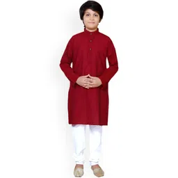 Baba & Baby Boys Regular Pure Cotton Kurta with Churidar-picture-19