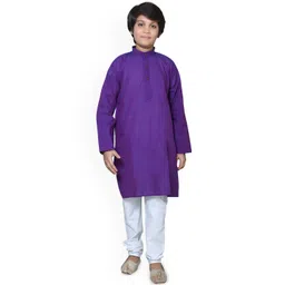 Baba & Baby Boys Regular Pure Cotton Kurta with Churidar-picture-22