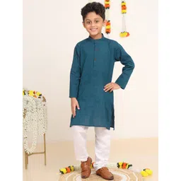 Baba & Baby Boys Regular Pure Cotton Kurta with Pyjamas-picture-17