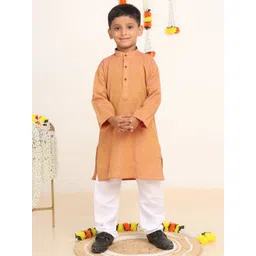 Baba & Baby Boys Regular Pure Cotton Kurta with Pyjamas-picture-18