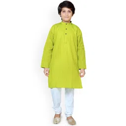 Baba & Baby Boys Regular Pure Cotton Kurta with Pyjamas image 1