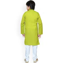 Baba & Baby Boys Regular Pure Cotton Kurta with Pyjamas image 3