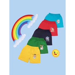 Baba & Baby Infant Boys Pack of 10 Printed Pure Cotton Shorts image 2