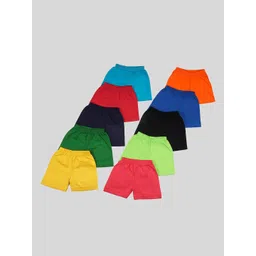 Baba & Baby Infant Boys Pack of 10 Printed Pure Cotton Shorts image 3