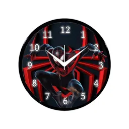 Babawill Black & Red Abstract Printed Round Shaped Analogue Classic Wall Clock-picture-47