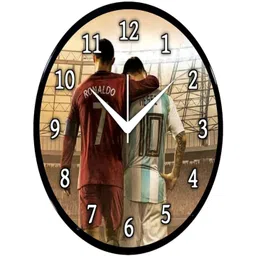 Babawill Multicoloured & Multicoloured Printed Contemporary Wall Clock-picture-40