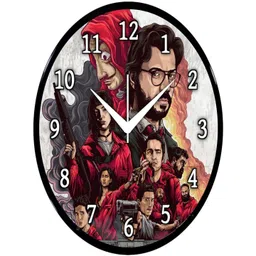 Babawill Multicoloured & Multicoloured Printed Contemporary Wall Clock-picture-33