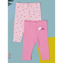 Babies R Us Infant Girls Pack Of 2 Printed Ankle Length Leggings-picture-45