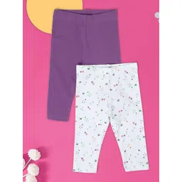 Babies R Us Infant Girls Pack Of 2Printed Ankle Length Leggings-picture-14