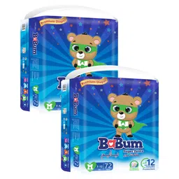 Babum Super Pants Diaper Medium - 72 Pieces - (Pack of 2)-picture-25