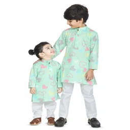 BABY CLOSET Boys Quirky Printed Pure Cotton Kurta With Pyjamas-picture-23