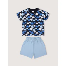 Baby Co Organics Boys Printed Round Neck Pure Cotton T-shirt With Shorts-picture-11