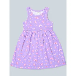 Baby Co Organics Flutterby Girls Conversational Print Cotton Fit and Flare Dress image 1