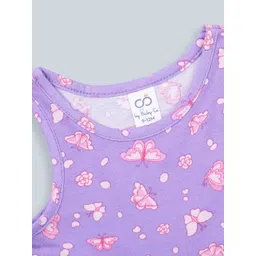 Baby Co Organics Flutterby Girls Conversational Print Cotton Fit and Flare Dress image 3