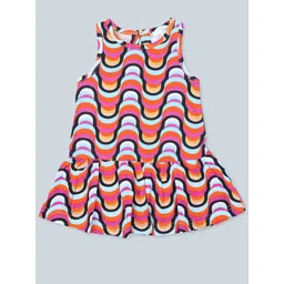 Baby Co Organics Girls Abstract Printed Sleeveless A-Line Dress-picture-12