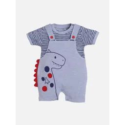 BABY GO Boys Blue Pure Cotton Dungaree With T-Shirt-picture-47