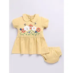 BABY GO Floral Puff Sleeve A-Line Dress-picture-39