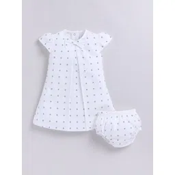 BABY GO Girls Conversational Print Cotton Fit & Flare Dress With Brief-picture-18