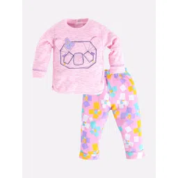 BABY GO Girls Pink & Yellow Printed T-shirt with Pyjamas-picture-46