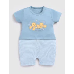 BABY GO Infant Boys Graphic Applique Pure Cotton Rompers-picture-32