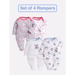 BABY GO Kids Pack Of 4 Printed Pure Cotton Sleepsuits-picture-56