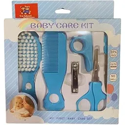 Baby Grooming Baby Healthcare Kit Newborn Baby Care Accessories Baby Health Care Set Baby for Toddler Infant Nursing Grooming, Blue (Pack of 6)-picture-12
