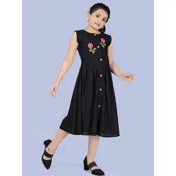 BABY HOME Girls Black Dresses-picture-58