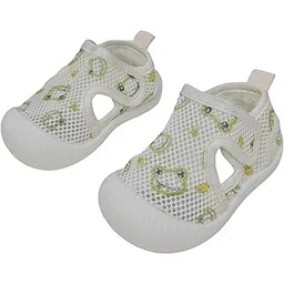 Baby Mesh Walking Shoes, White with Cartoon Print, Hook and Loop Closure, 1-3 Years-picture-40