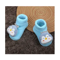 Baby Moo 3D Baby Penguin Applique Detailed  Anti Skid  Socks - Blue-picture-20
