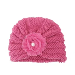 Baby Moo Floral Turban Cap - Pink-image-46