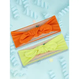 Baby Moo Infant Girls Set Of 2 Solid Bow Knot Headbands-picture-11