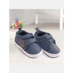 Baby Moo Kids Blue Star-Patterned Booties-picture-41