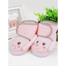 Baby Moo Kids Pink Embroidered Booties-image-24