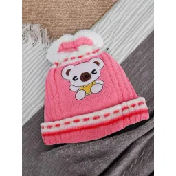 Baby Moo Kids Pink Embroidered Cap-image-12