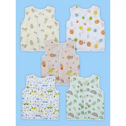 Baby Moo Unisex Kids 5 Pcs Cotton Innerwear Vests KJD-41-picture-56