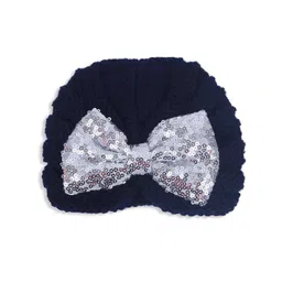 Baby Moo Unisex Kids Embellished Bow Woolen Beanie-picture-16