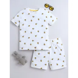 Baby Nation Boys Printed Round Neck Pure Cotton Night Suits-picture-11
