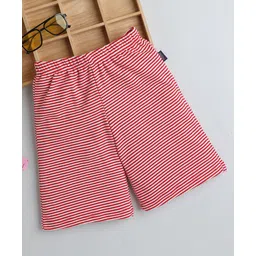 BABY NATION Cotton Striped Shorts - Red-picture-49