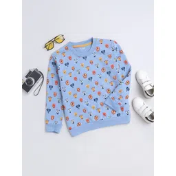 Baby Nation Unisex Animal Face Printed Full Sleeve Cotton Knitted Sweatshirt-picture-18