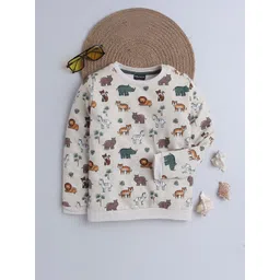 Baby Nation Unisex Animals Printed Full Sleeve Cotton Knitted Sweatshirt-picture-21