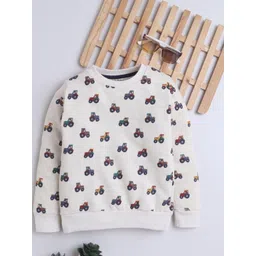 Baby Nation Unisex Kids Grey Printed Long Sleeves Round Neck Pullover Cotton Sweatshirt-picture-13