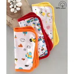 Babyhug 100% Cotton Double Layer Wash Cloth Pack of 3 - Yellow Red Orange-image-31