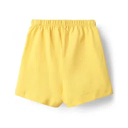 Babyhug 100% Cotton Single Jersey Knit Sleeveless Sando & Shorts Set with Rainbow & Star Print - Pink & Yellow image 5