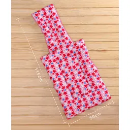 Babyhug 100% Cotton Sleeping Bag cum Carry Nest Stars Print - Pink image 3