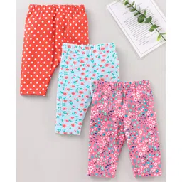 Babyhug 3/4th Lycra Leggings Printed Pack Of 3 - Multicolor-picture-20