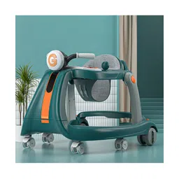Babyhug 4 in 1 Discover & Play Musical Baby Walker with Adjustable Speed & Fancy Multi Gear Toys- Green-picture-21